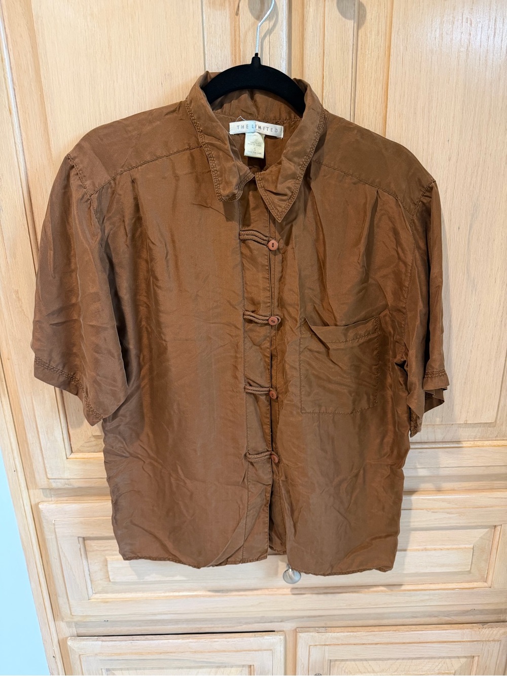 Vintage The Limited Brown Short-Sleeve Lightweight button down